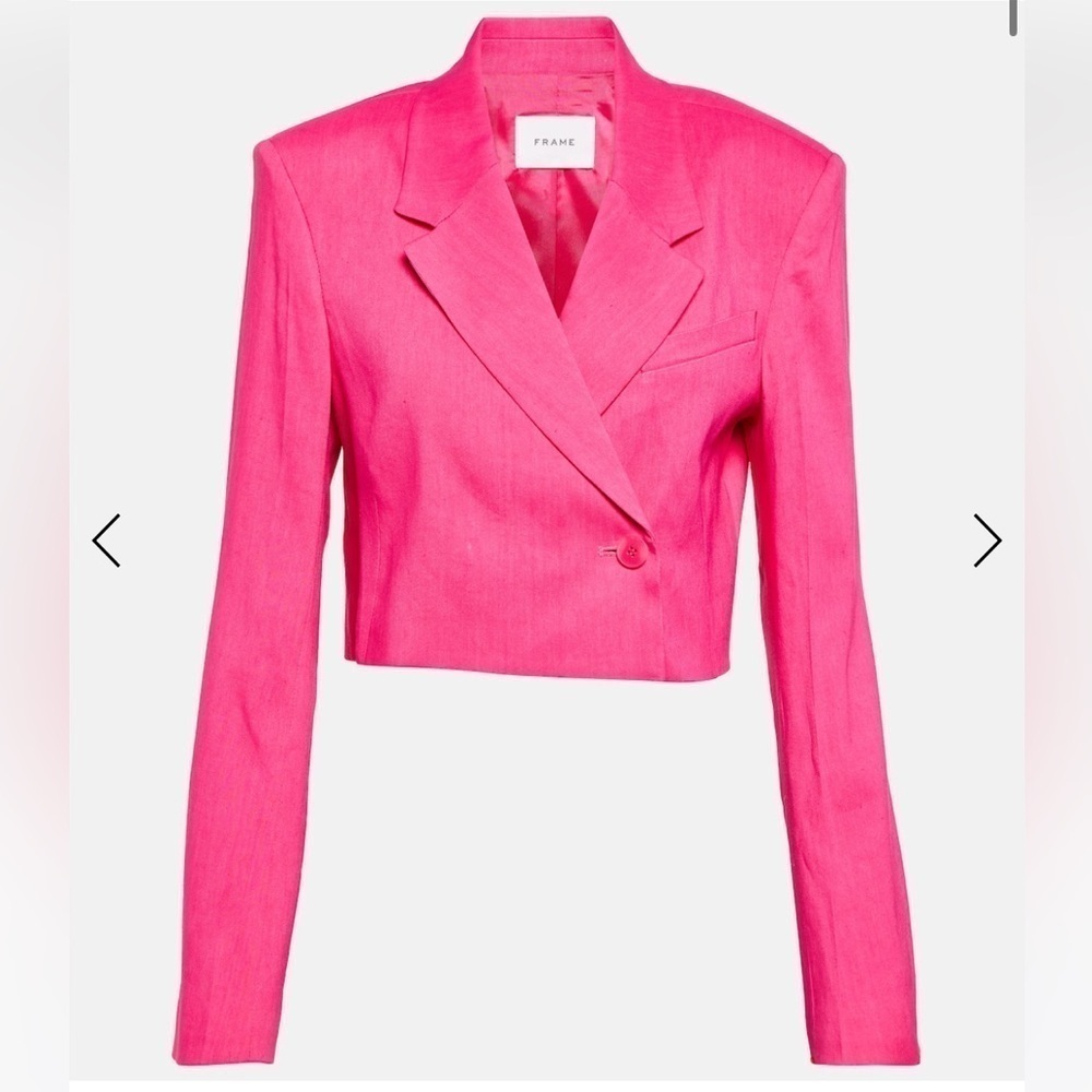 BNWT frame pink strong shoulder blazer
